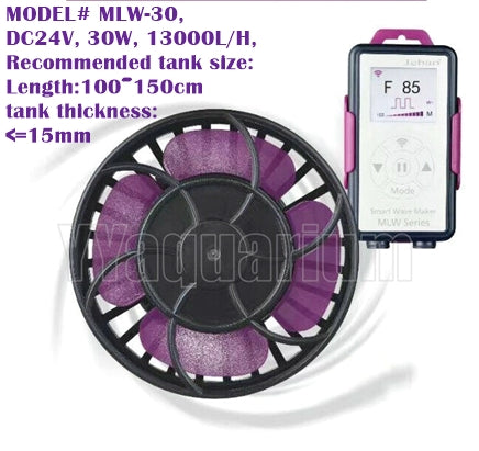 New Jebao WIFI Wavemaker Aquarium Wave Pump for Marine Reef Coral Tank With LCD Display Screen and Smart Controller,MLW5, MLW10, MLW20, MLW30