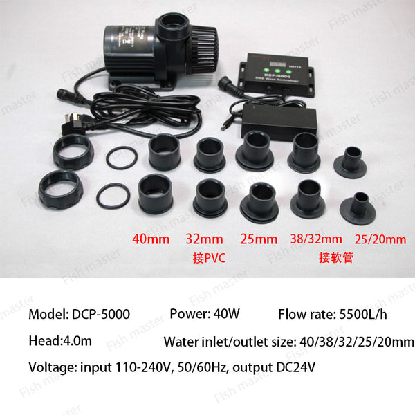 Jebao Submersible Water Pump Powerful DCP Series Sine Wave Technology Ultra-silent Frequency Conversion Return Pump with Smart Controller