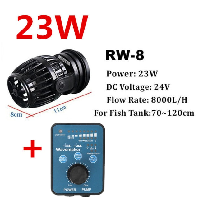 Jebao Aquarium Wave Maker Marine Pump DC 24V Wireless Smart Water Pump RW-4 RW8 RW15 RW20 for Fish Tank Pond