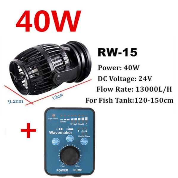 Jebao Aquarium Wave Maker Marine Pump DC 24V Wireless Smart Water Pump RW-4 RW8 RW15 RW20 for Fish Tank Pond